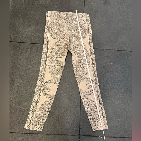 Free People Come As You Are Paisley Knit Sweater Leggings in Green/Moss - Picture 5 of 7